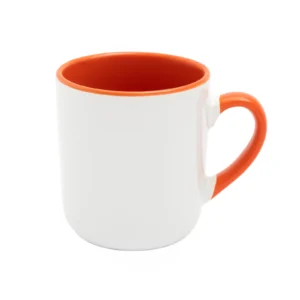 KUBEK BIAŁY COFFEE WNĘTRZE I UCHO POMARAŃCZOWE (FUNNY,COMBO) 290 ML