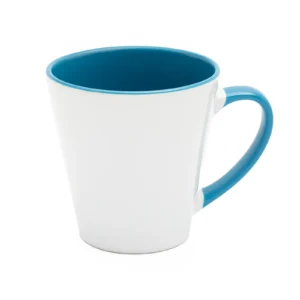 KUBEK BIAŁY LATTE MAŁY WNĘTRZE I UCHO JASNONIEBIESKIE (FUNNY, COMBO)