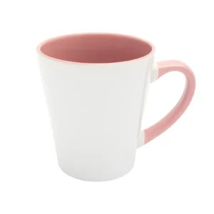 KUBEK BIAŁY LATTE MAŁY WNĘTRZE I UCHO RÓŻOWE (FUNNY, COMBO)