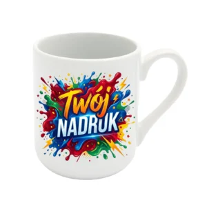 KUBEK BIAŁY COFFEE 330 ML Z NADRUKIEM