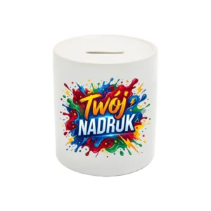 SKARBONKA BIAŁA 330 ML Z NADRUKIEM