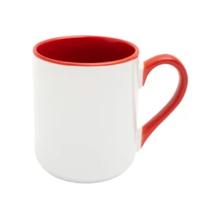 KUBEK BIAŁY COFFEE WNĘTRZE I UCHO CZERWONE (FUNNY, COMBO) 330 ML